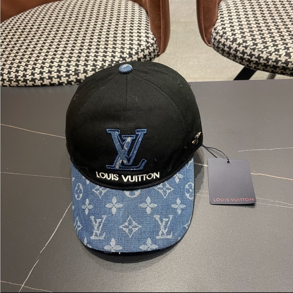 Black and Blue Monogram Hat